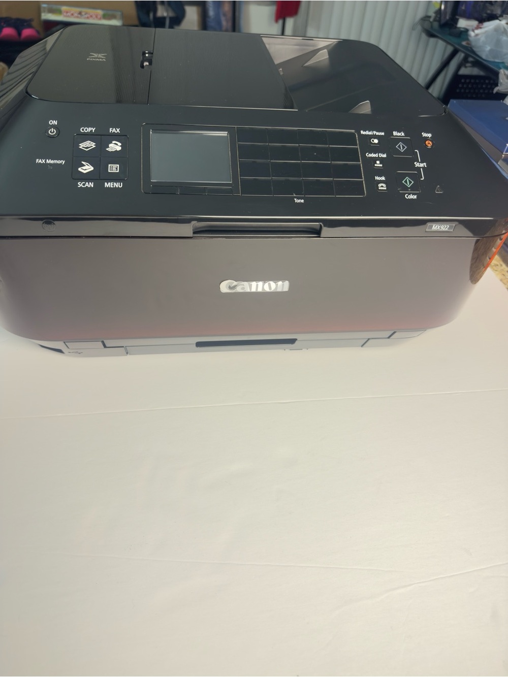 Canon Black and Maroon All-In-One Inkjet Printer with Control Panel Model MX922